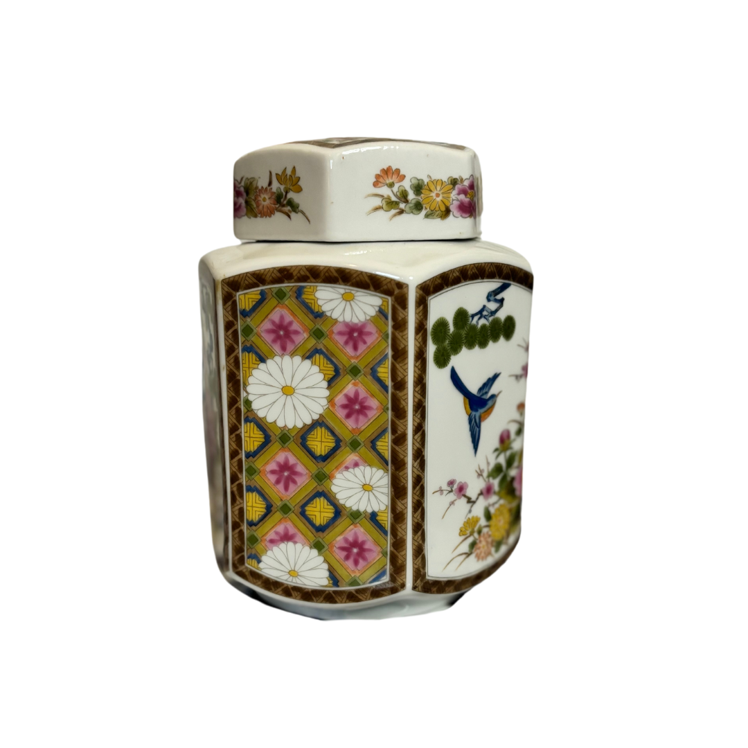 Vintage Oriental Porcelain Ginger Jar