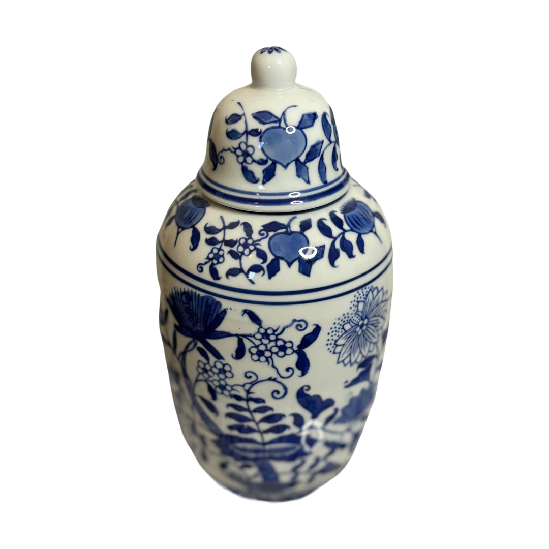 Vintage Blue Onion Ginger Jar