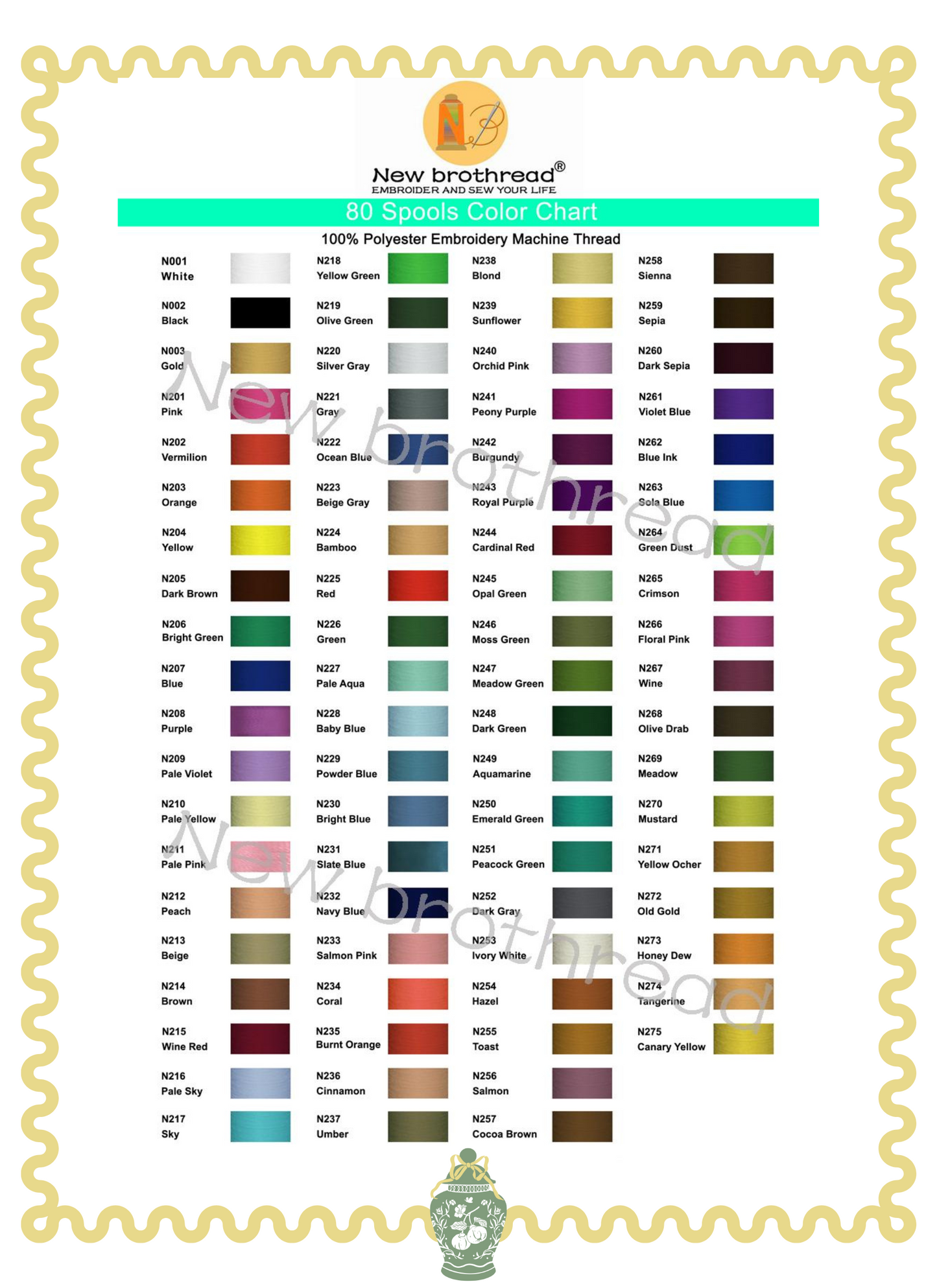 Embroidery New brothread thread color options