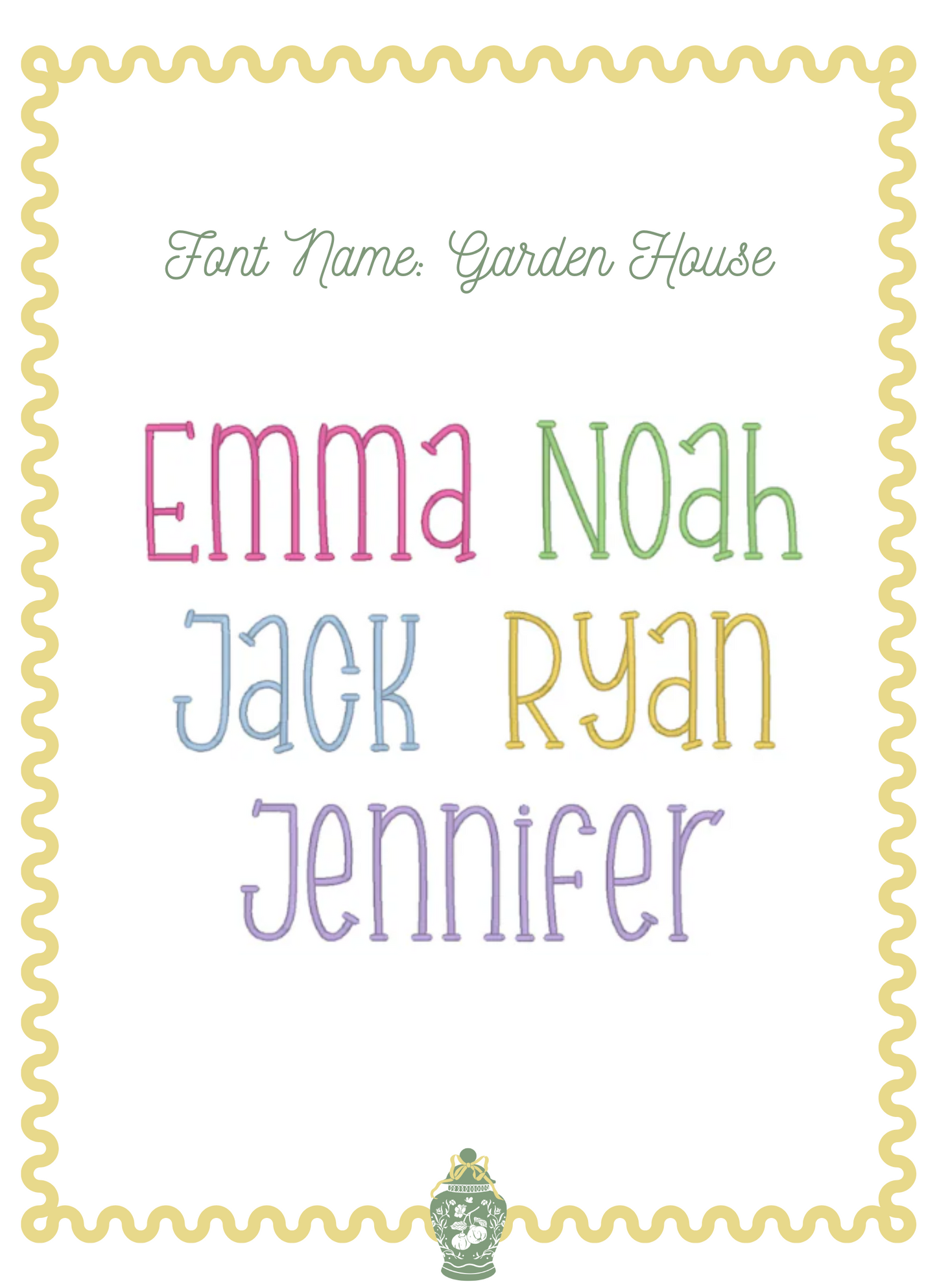 Example garden house font