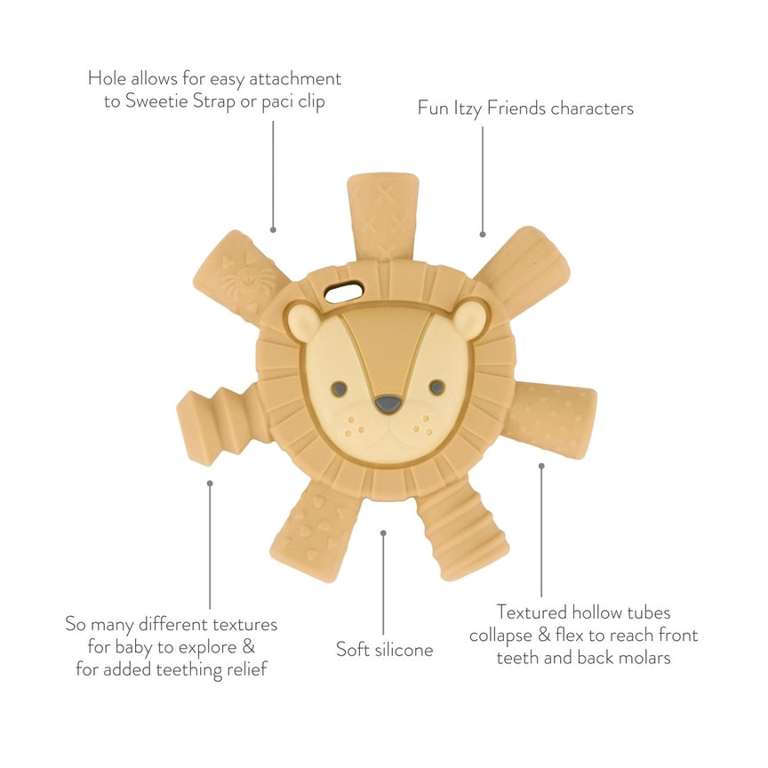 Silicone Lion Molar Teether Toy - Quince & Wells