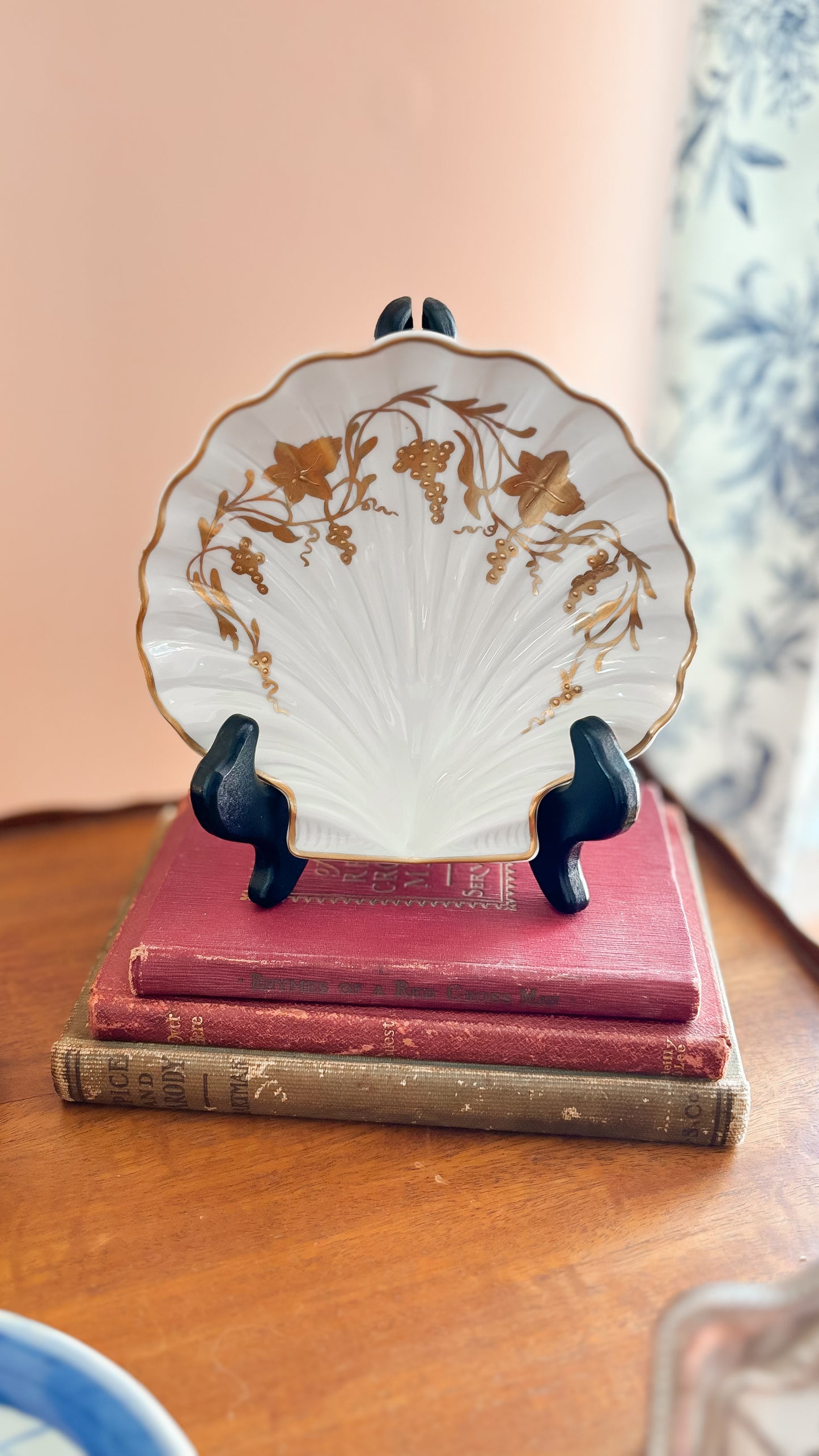Pair of French Limoges Porcelain Shell Dishes