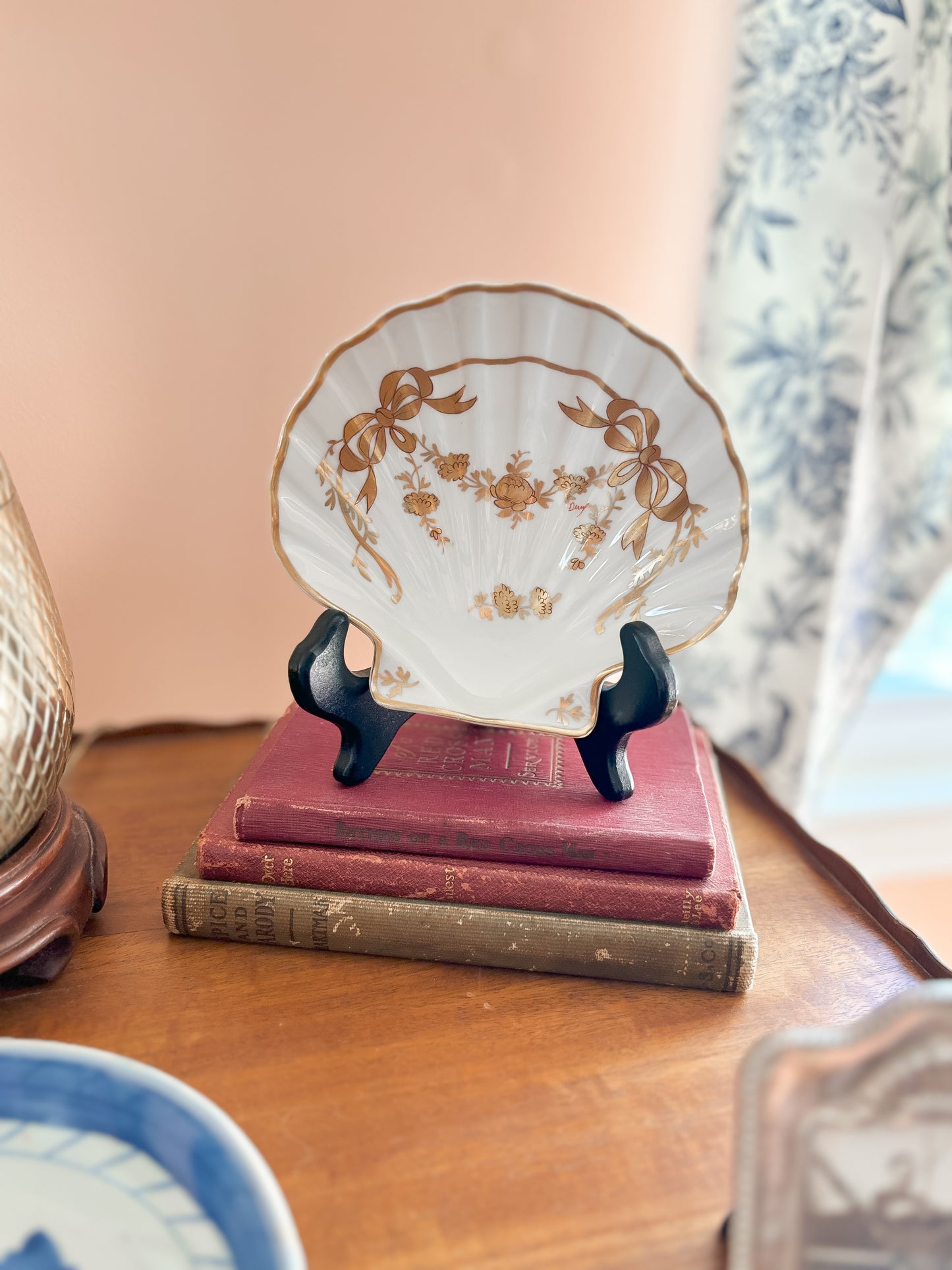 Pair of French Limoges Porcelain Shell Dishes