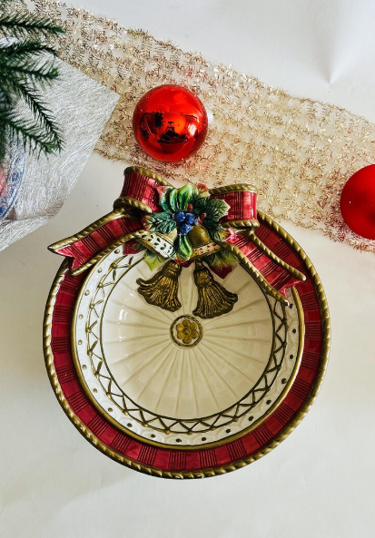 Vintage Fitz & Floyd Holiday Christmas Bow l Free Shipping