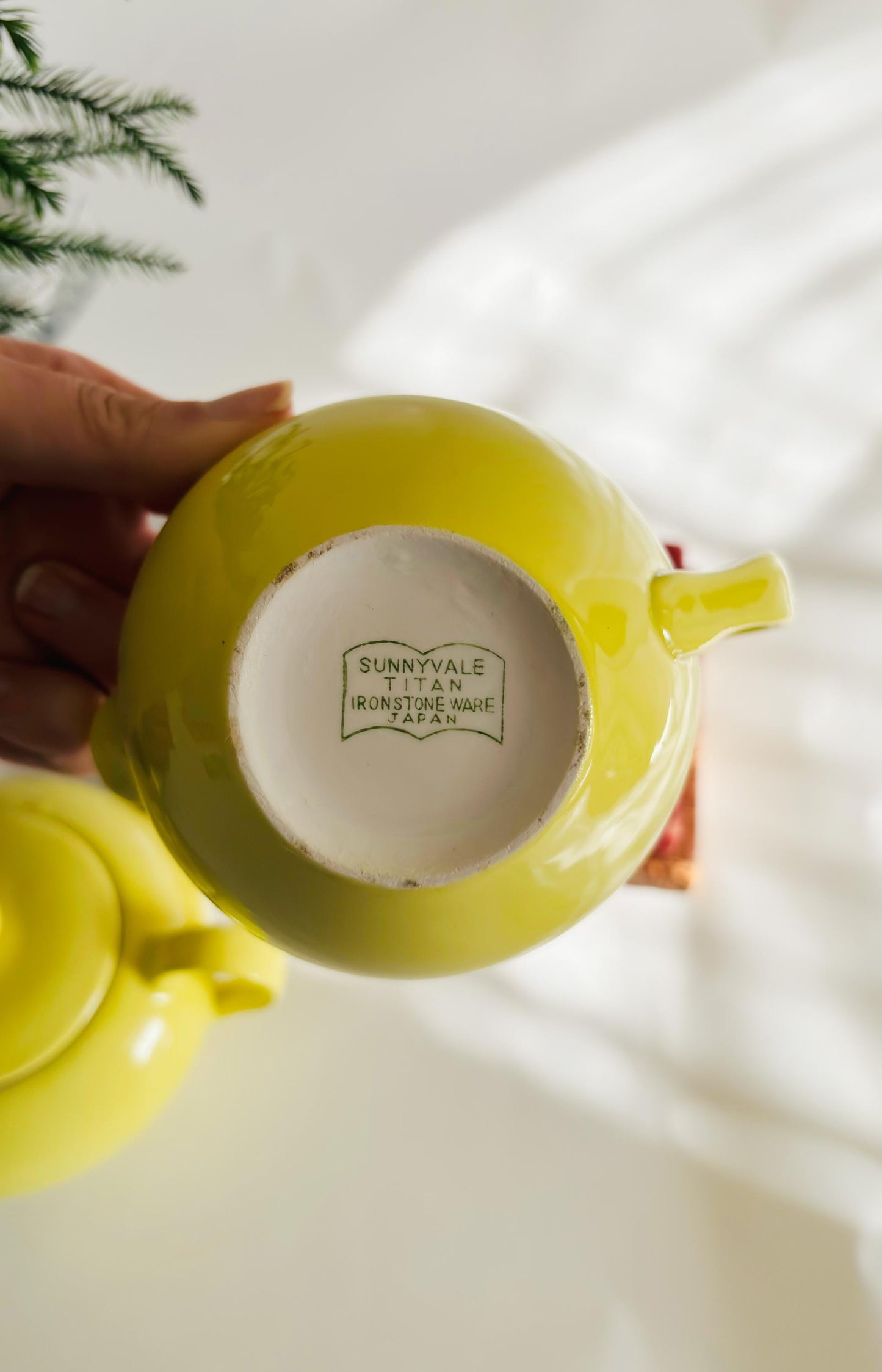 Vintage Chartreuse Sunnyvale Titan Ironstone ware Cream & Sugar Set - Made in Japan | Rare Collectible | Entertaining | Free Shipping