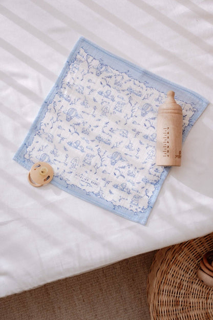 Blue Toile De Jouy Burp Cloth | Free Shipping