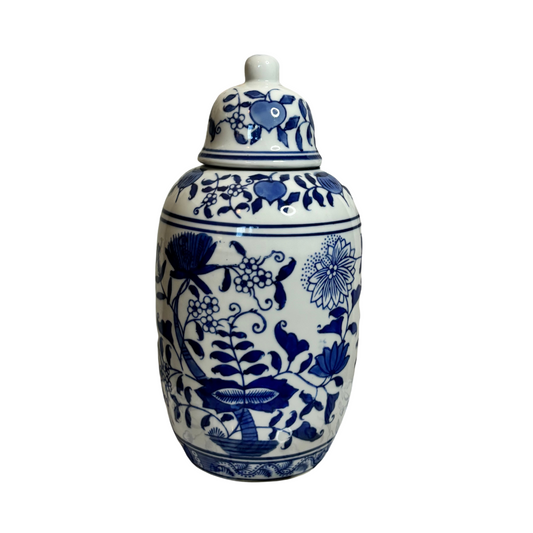 Vintage Blue Onion Ginger Jar