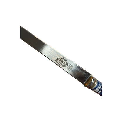 Vintage Prill Sheffield England Blue Onion Stainless Letter Opener