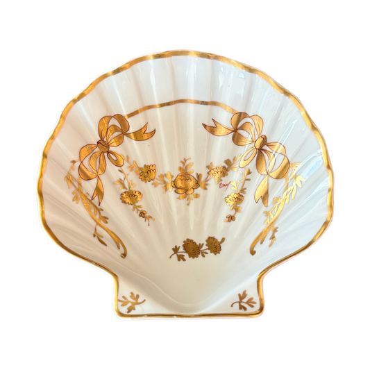 Pair of French Limoges Porcelain Shell Dishes