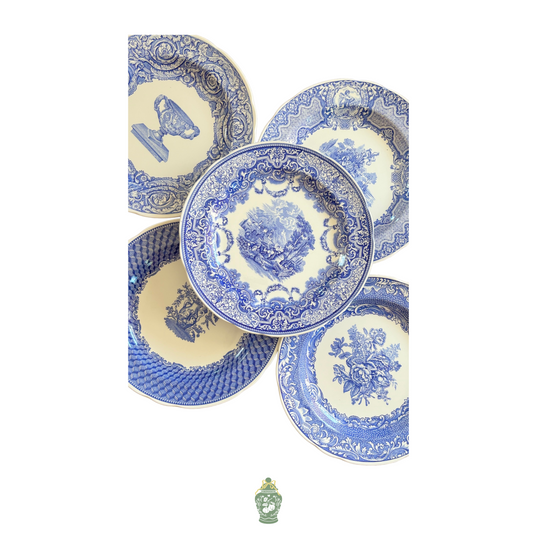 Set of 5 - The Spode Blue Room Decorative Plate Collection