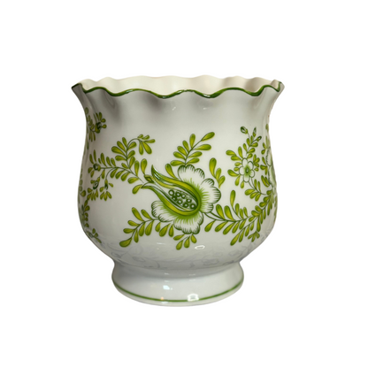 Floral Green Cachepot by Andrea Sadek