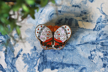 Vintage Cloisonné Butterfly Trinket Box