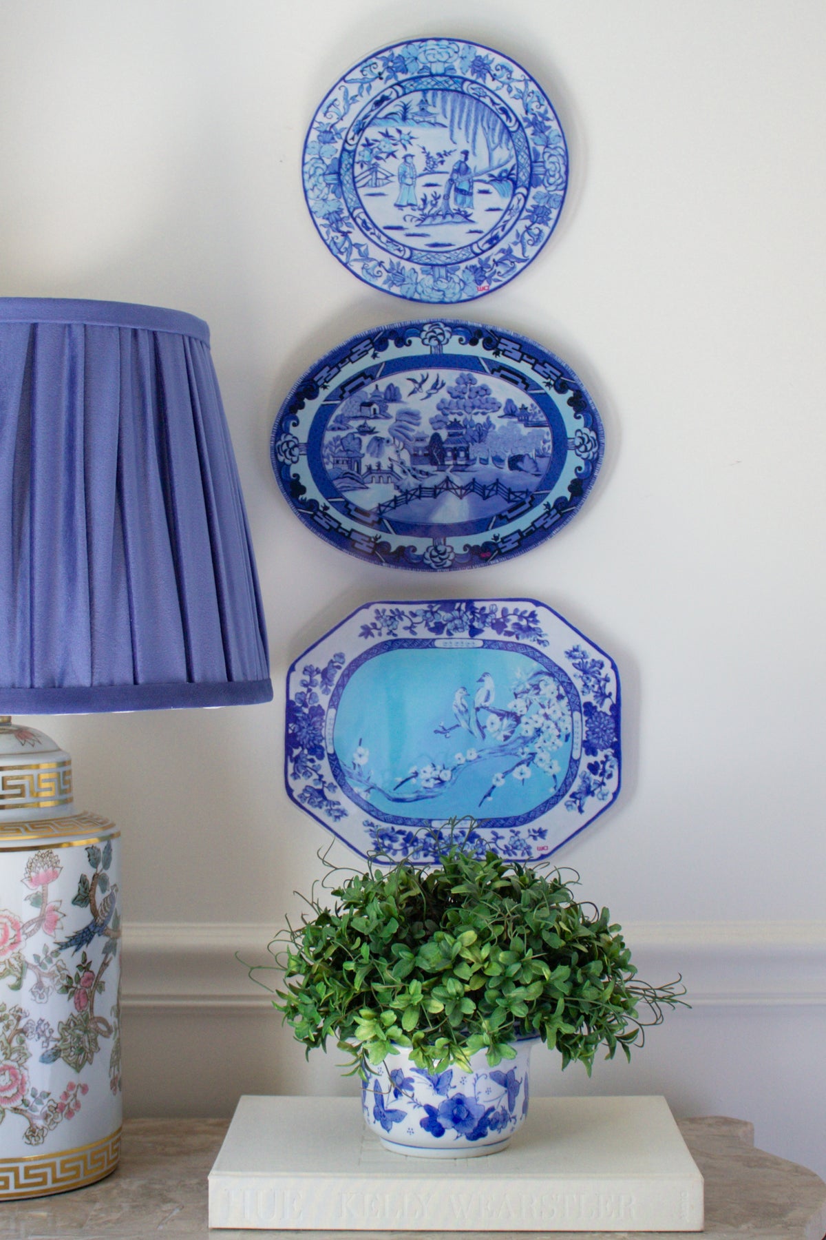 Blue Willow Triptych bundle | Set of 3 Acrylic Wall Plates