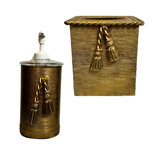 Tassel Kleenex holder & Soap Dispenser