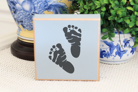 Baby's Feet Stamp Kit: Blue