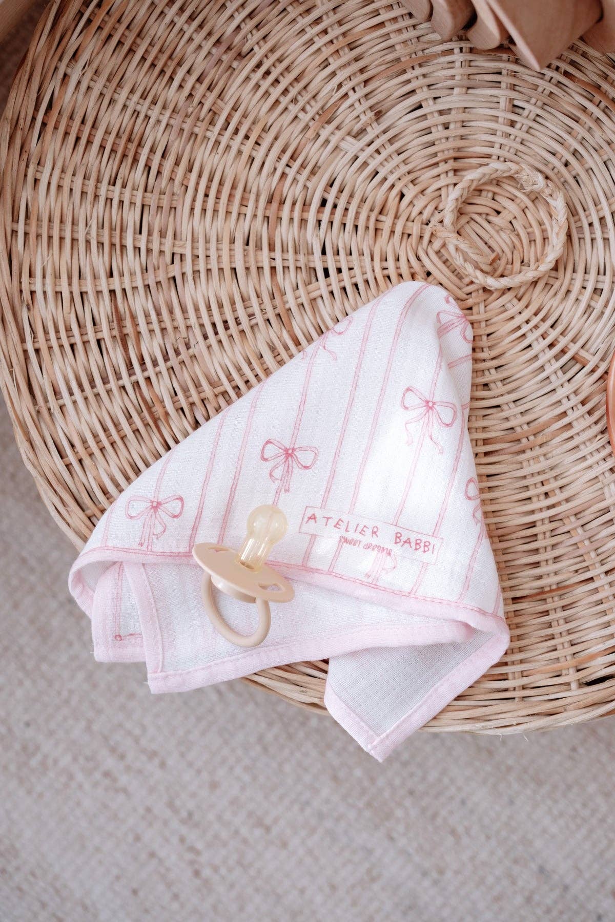 Pink Bow Burp Cloth | Free Shipping