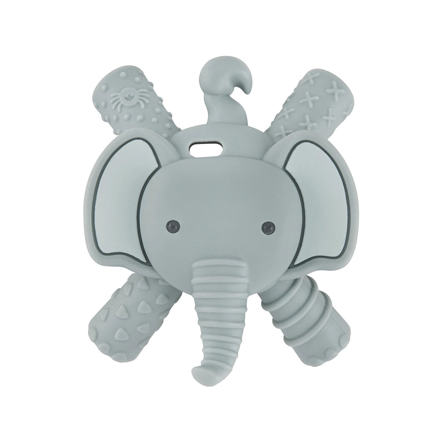 Silicone Elephant Molar Teether Toy-Grey