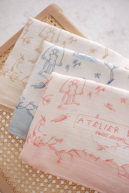 Blue Toile De Jouy Burp Cloth | Free Shipping