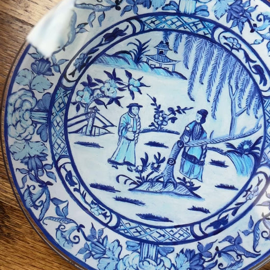 Video preview of blue willow Acrylic plate collection